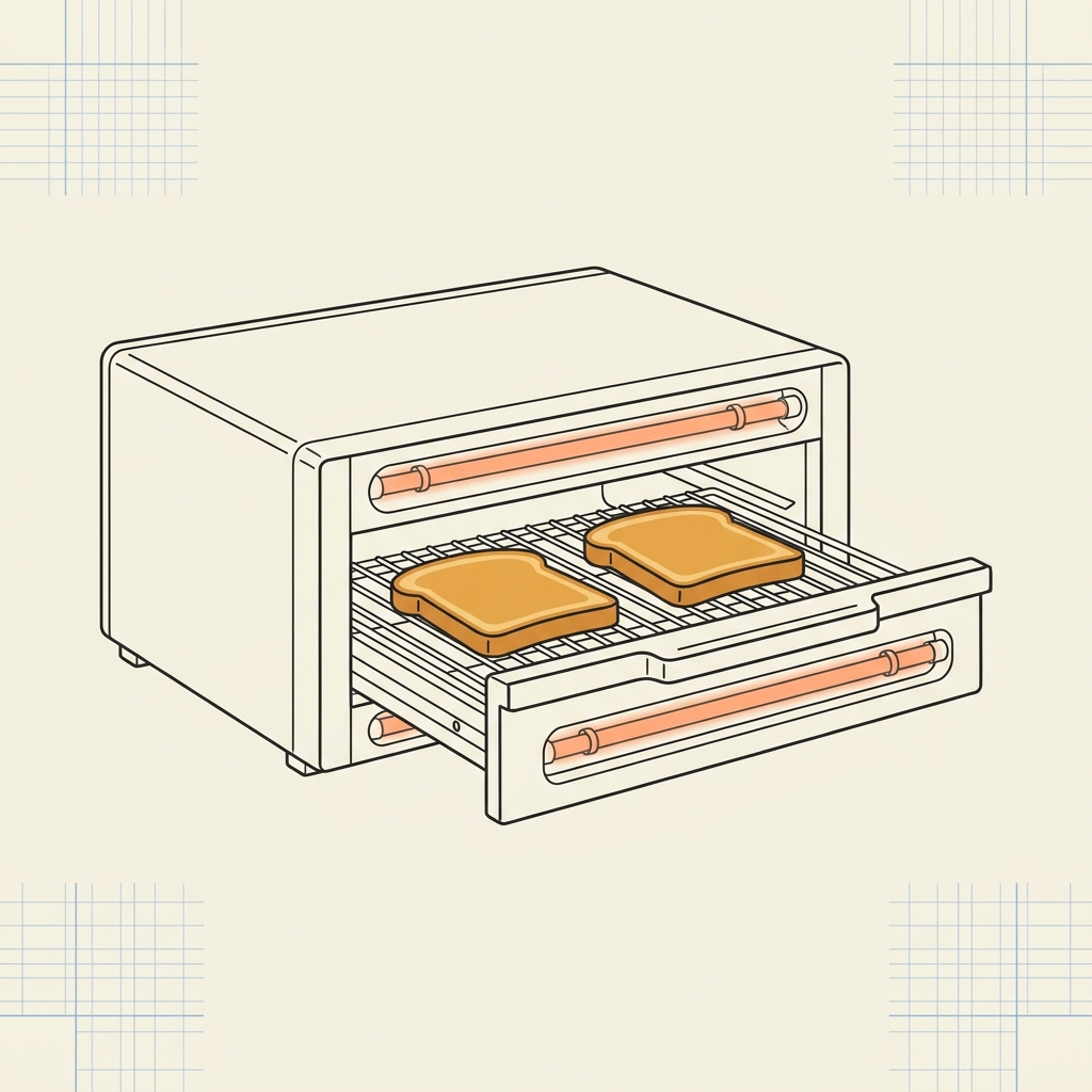 Concept C — Halogen drawer toaster (selected)